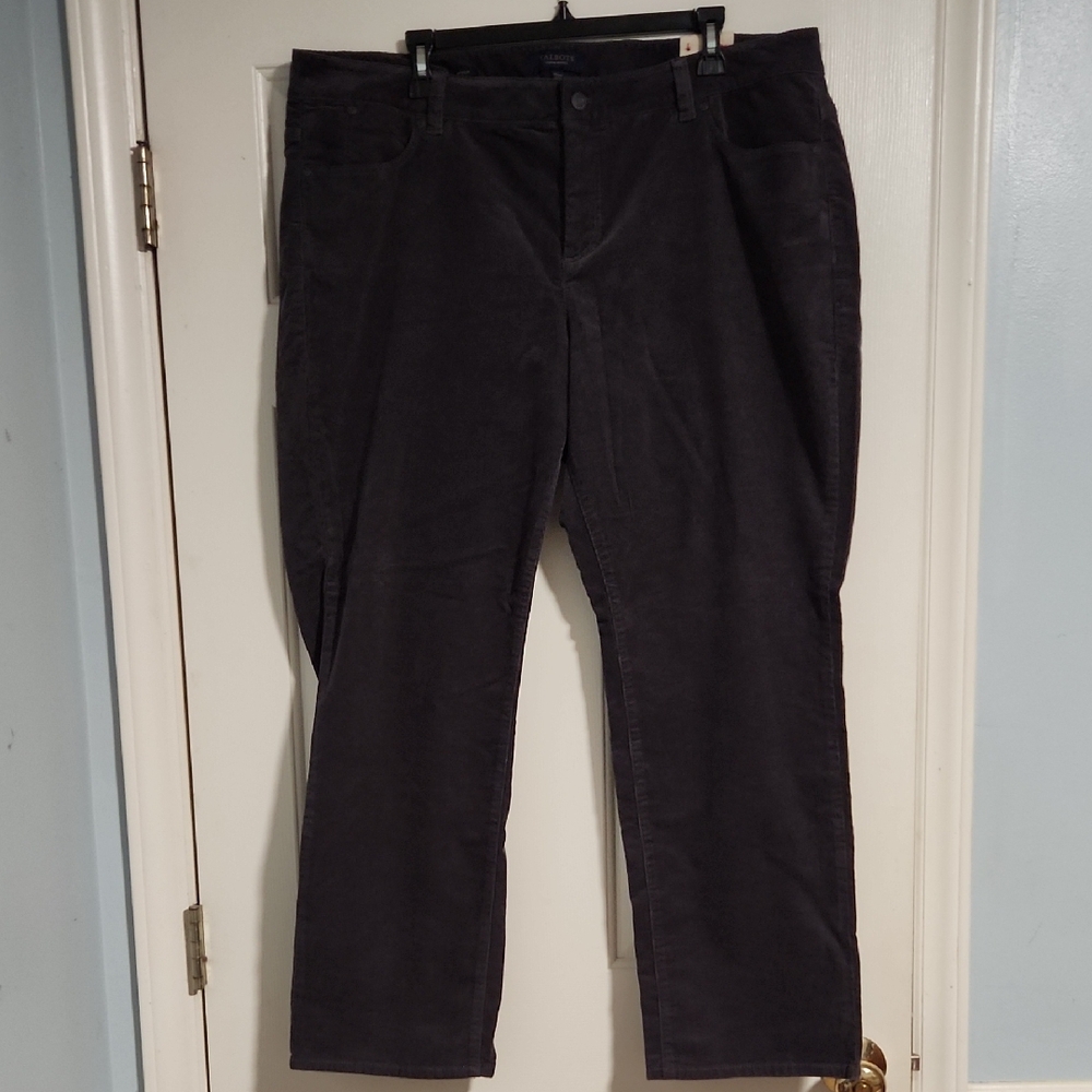 Talbots Women's Black Straight Leg Cords 20WP